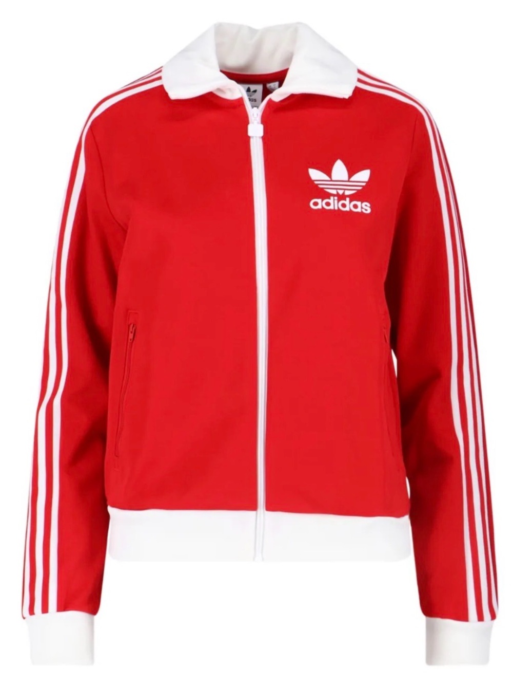 Adidas Red and White Track Jacket